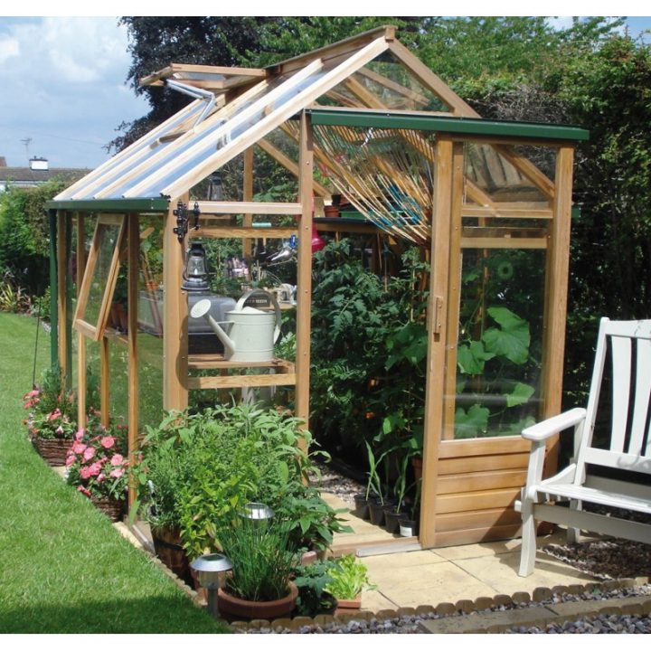 Promo Serre 4,4M² En Cèdre Rouge Et Verre Trempé Classic à Serre De Jardin Adossée