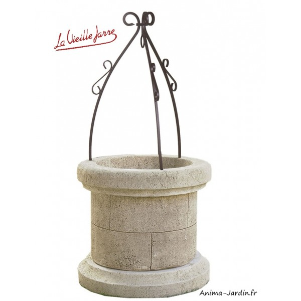Puits En Pierre Reconstituée, Vieilli, La Vieille Jarre concernant Jarre De Jardin