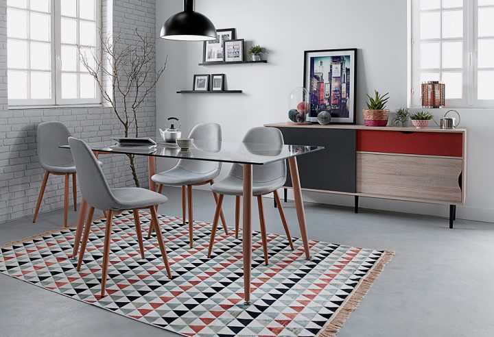 Quel Tapis Sous Une Table De Salle À Manger ? – Blog But intérieur Salla A Manger