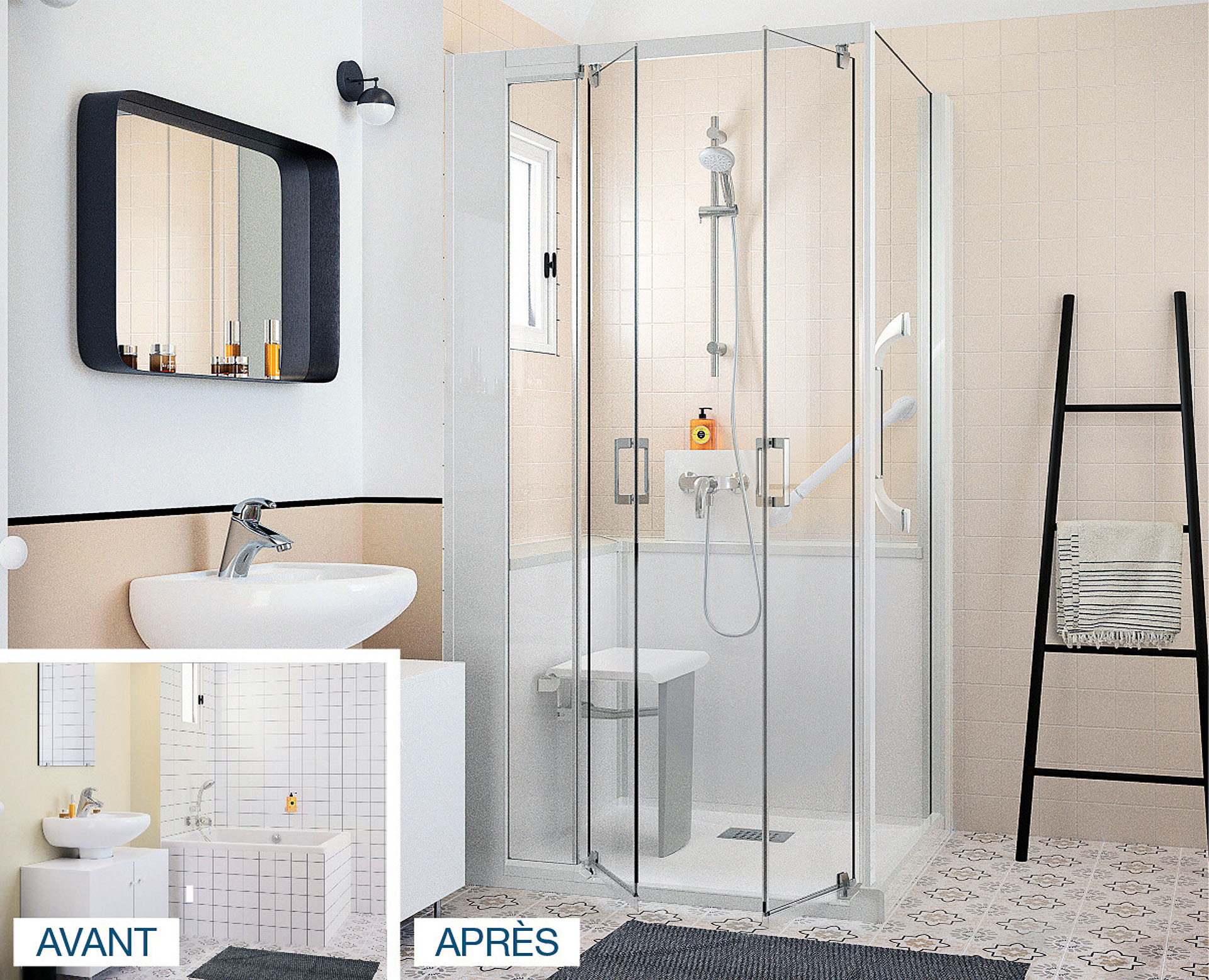 Quelle Salle De Bains Installer Dans Un Studio ? - Cdeco.fr dedans Installer Une Cabine De Douche