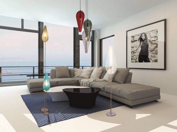 Quels Luminaires Avec Un Canapé D'angle ? – Laurie Lumière destiné Meuble Derriere Canapé