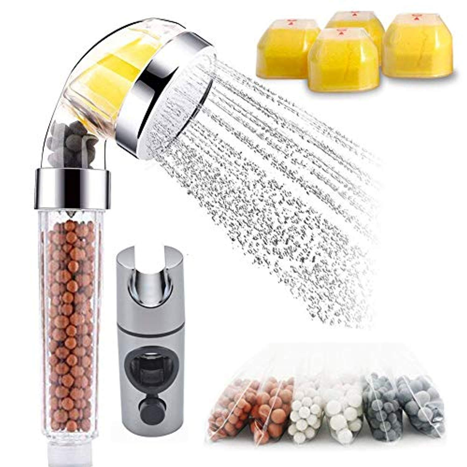 Queta Pommeau De Douche À Haute Pression Avec Filtrant Vitamin C, Douchette  Filtre À Ions Négatifs Anti Calcaire Anti Chlore Pour Purification De pour Pommeau De Douche Filtrant