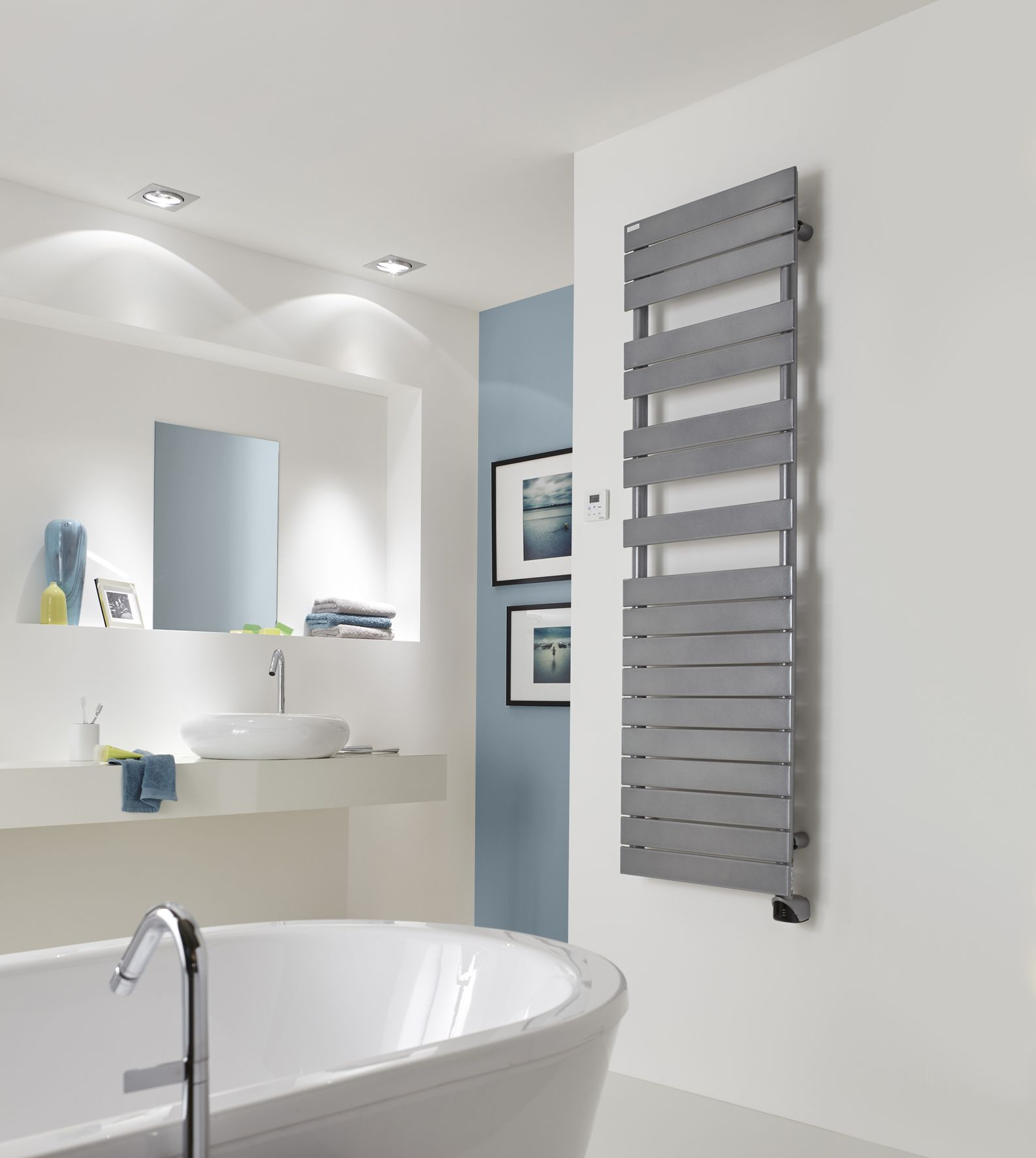 Radiateur Sèche-Serviettes Acova Alpaga Symétrique Avec intérieur Chauffage Infrarouge Salle De Bain