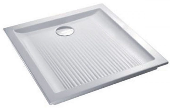 Receveur À Encastrer Kyreo 90 X 90 Cm En Céramique Pour Bonde D90Mm, Blanc  Réf. En134-00 intérieur Receveur Douche Ceramique