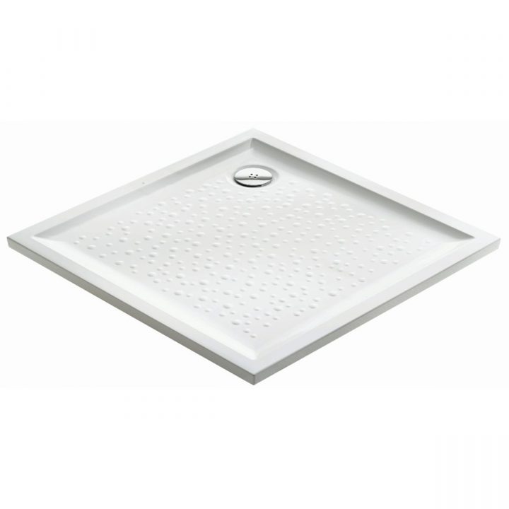 Receveur À Poser Prima, Carré, 90X90 Cm, Extra-Plat, Avec pour Bac Douche 90X90