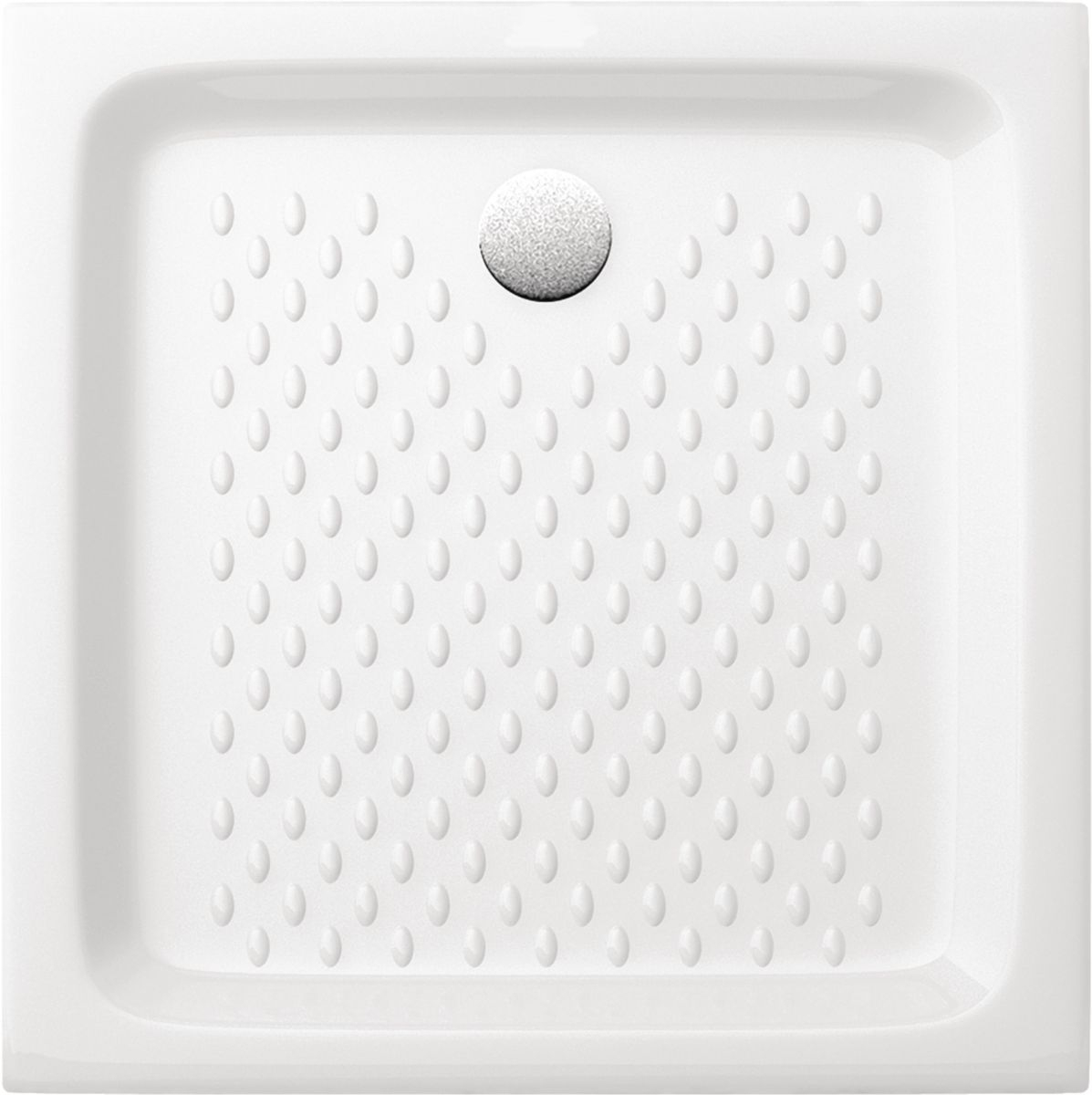 Receveur À Poser Vers'eau 70 X 70 Cm Grès Blanc pour Bac À Douche 70X70