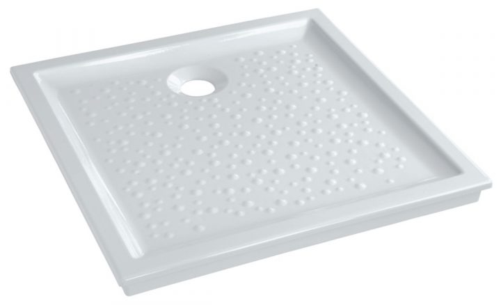 Receveur Bastia Céramique 90 X 90 Extra-Plat À Encastrer Bord Aminci  Présentant Un Accès Avec Un Ressaut Inférieur À 2 Cm Pour Bonde Siphoïd intérieur Receveur De Douche Extra Plat 90X90