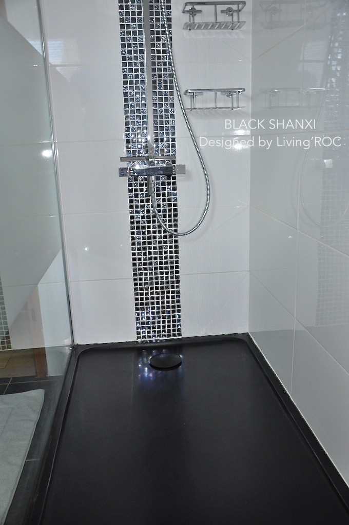 Receveur De Douche 140X90 Pierre Véritable Granit Noir à Receveur De Douche 140X90