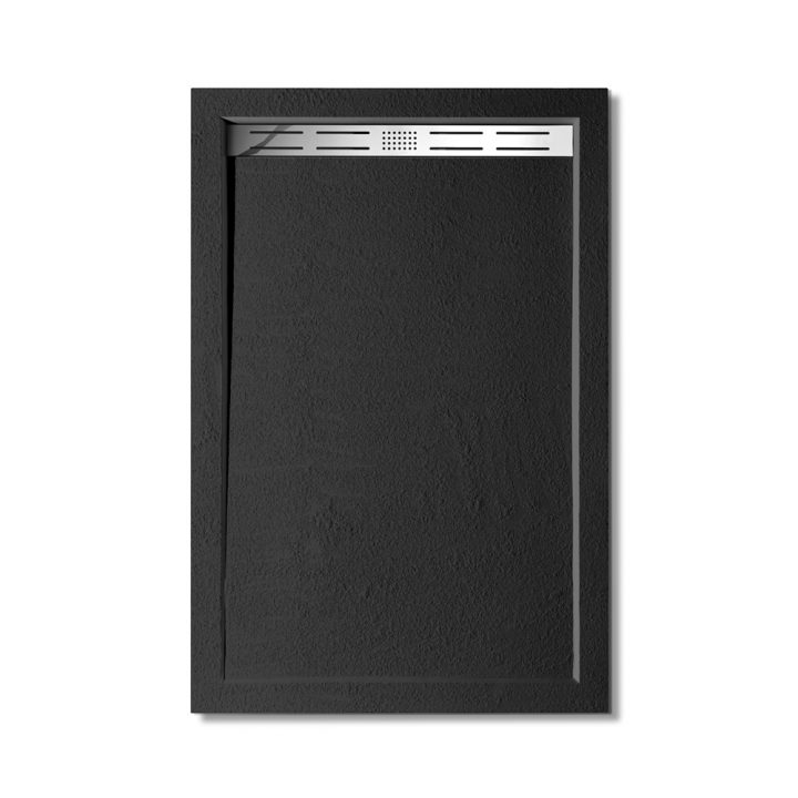 Receveur De Douche 140X90Cm Extra-Plat Bac À Douche Noir [Lsr9014+Q10-B] –  Aica – Grand Choix Au Petit Prix – Paroi De Douche,choulissants,porte De à Receveur De Douche 90X140