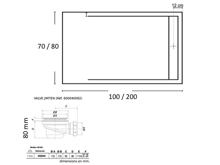Receveur De Douche 170 Cm En Résine, Bac À Douche À L à Dimension Douche
