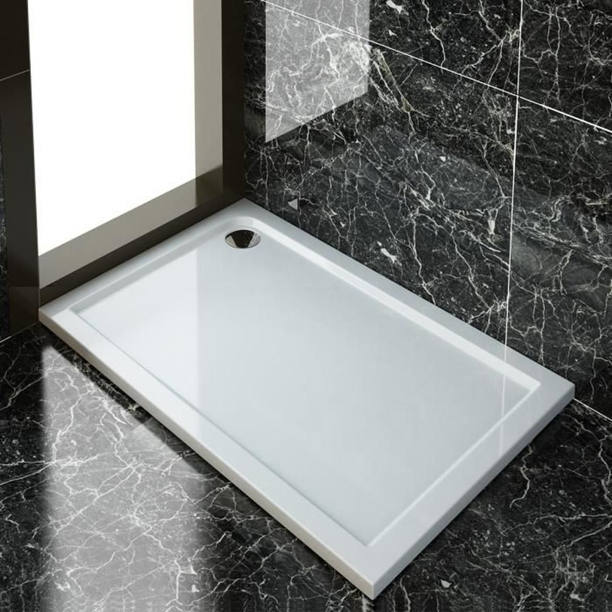 Receveur De Douche 80X120 Cm Plat Rectangulaire Bac À Douche concernant Baque A Douche