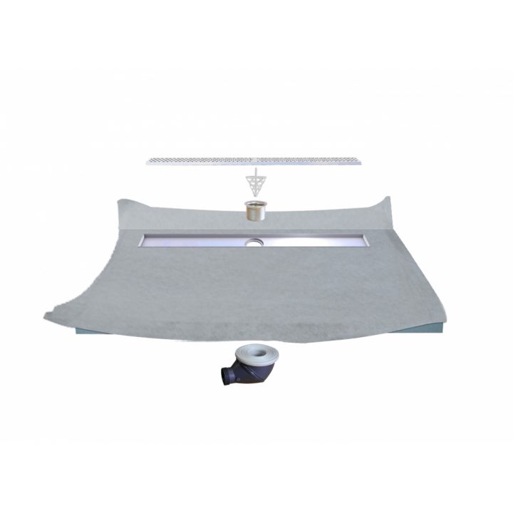 Receveur-De-Douche-A-Carreler-120X120-Evacuation Linéaire dedans Bac Douche A Carreler