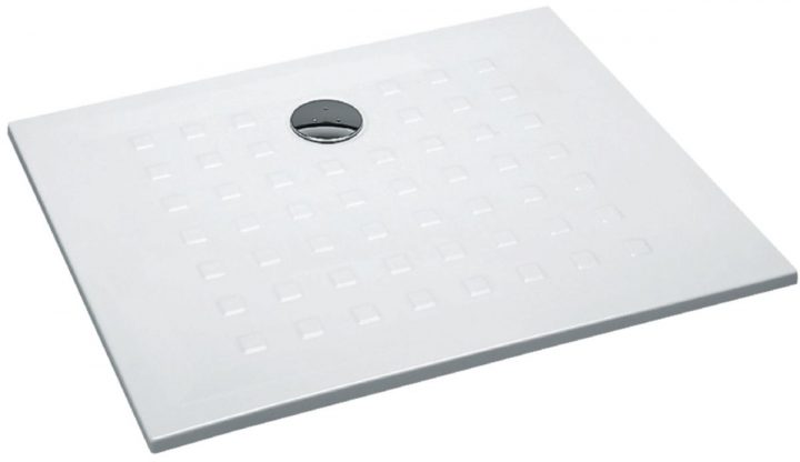 Receveur De Douche À Encastrer Matura 90 X 90 Cm En Grès Extra-Plat, Blanc  Réf. P322601 pour Receveur De Douche Extra Plat 90X90