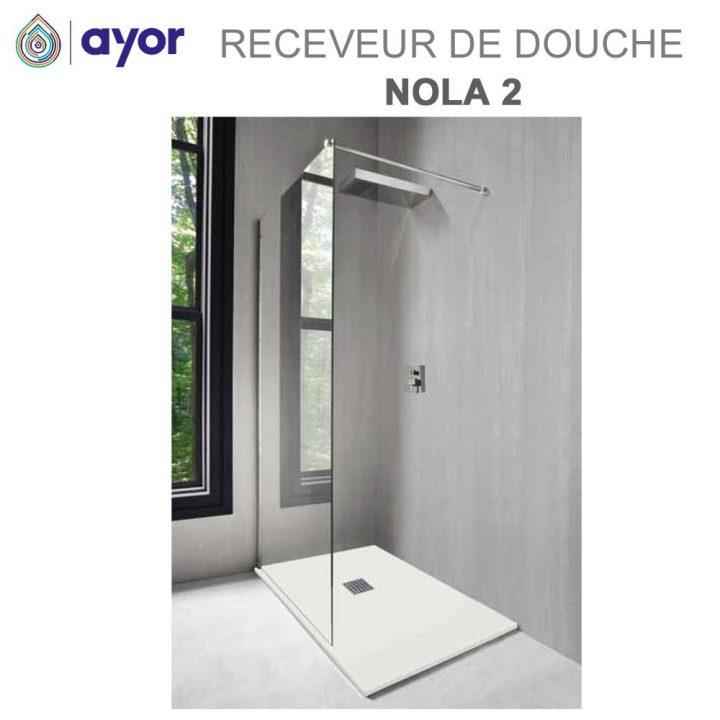 Receveur De Douche À Poser Résine Nola 2 intérieur Bac À Douche 80X120