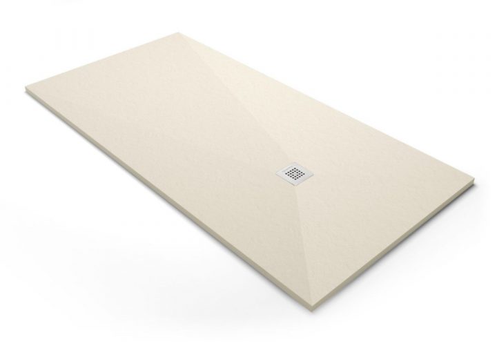 Receveur De Douche Base Slate – Beige Aspect Ardoise – 140X90 Cm – Ép. 3 Cm tout Receveur Douche 140X90