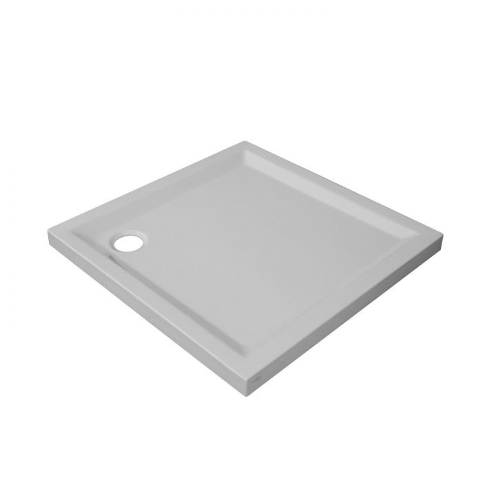 Receveur De Douche Carré L.90 X L.90 Cm, Acrylique Blanc tout Receveur De Douche 100X90