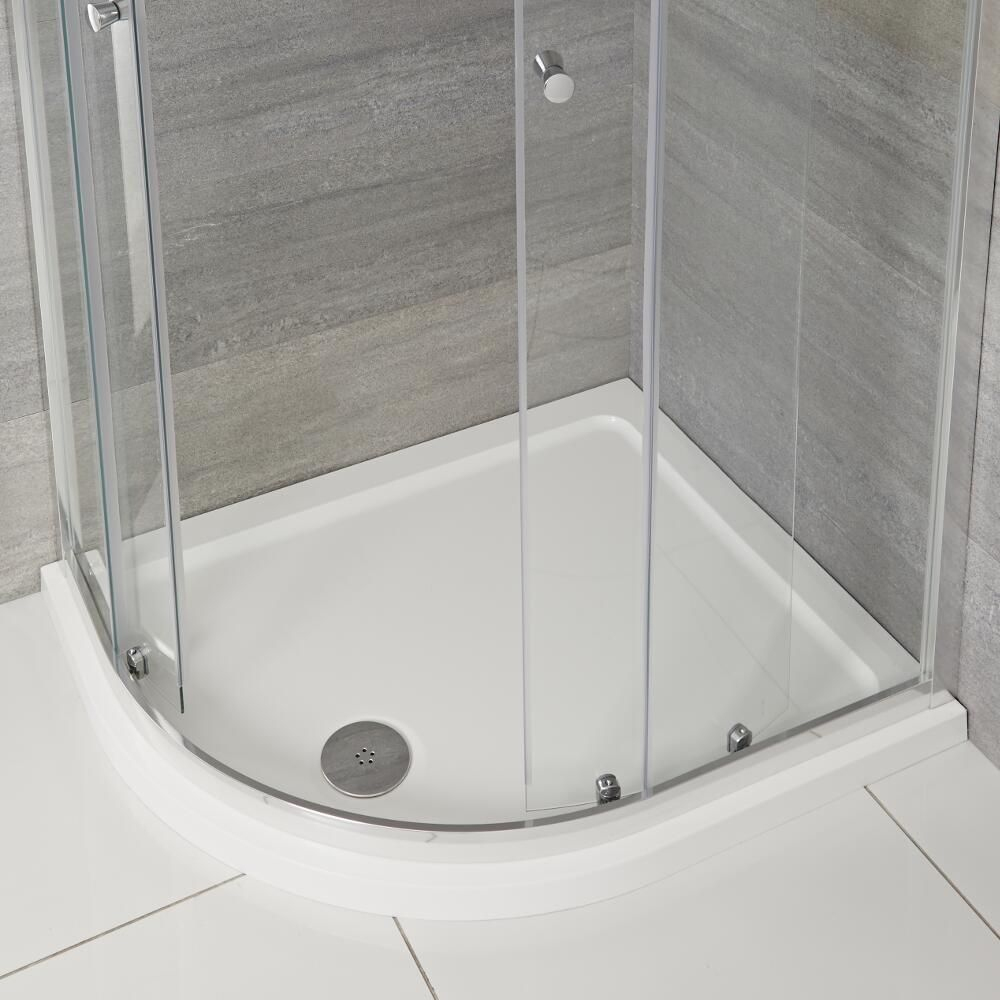Receveur De Douche D'angle Arrondi En Résine De Polyuréthane Duco Stone -  Choix De Tailles concernant Baque A Douche