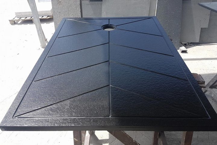 Receveur De Douche En Granit Noir – Cermat intérieur Bac De Douche Sur Mesure