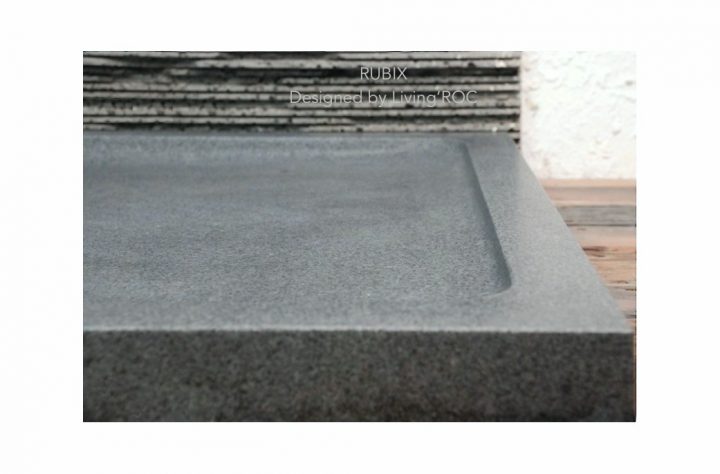 Receveur De Douche En Pierre Rubix Granit Taillé Dans La concernant Receveur De Douche 120X90