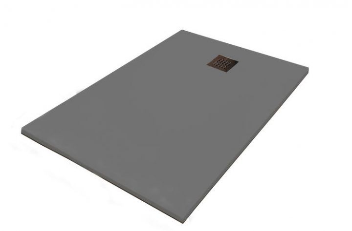 Receveur De Douche Extra Plat En Résine Finition Béton à Receveur Extra Plat 140X90