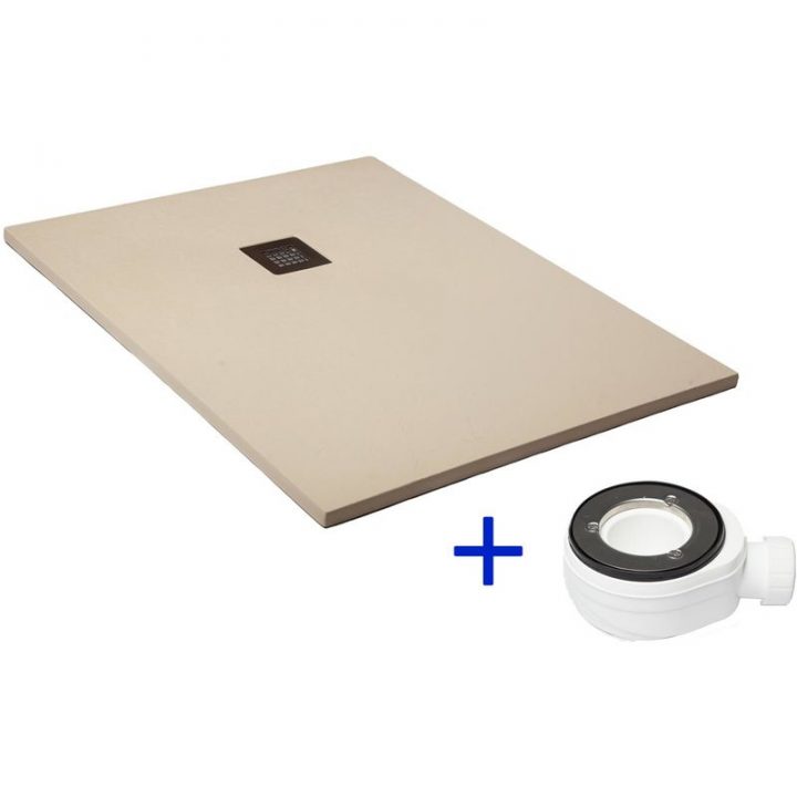 Receveur De Douche Extra Plat Quartz Beige Clair Ral 1015 dedans Receveur Extra Plat 140X90