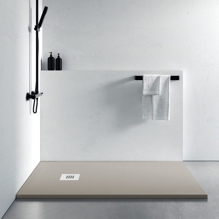 Receveur De Douche Pietra Plus En Résine Marbre Arena Ardesia Sabbia Ultra  Slim pour Receveur De Douche 110X90