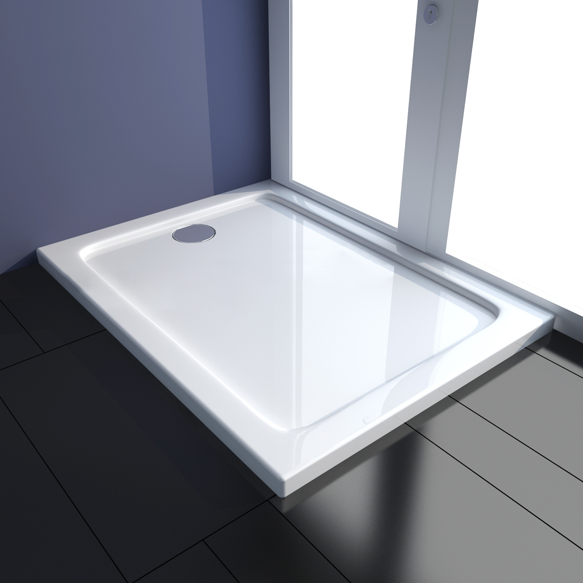 Receveur De Douche Resine Blanc 80 X 100 Cm concernant Baque A Douche