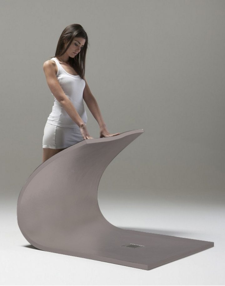 Receveur De Douche Souple Soft Gris Béton 70X120Cm encequiconcerne Receveur De Douche 70X120