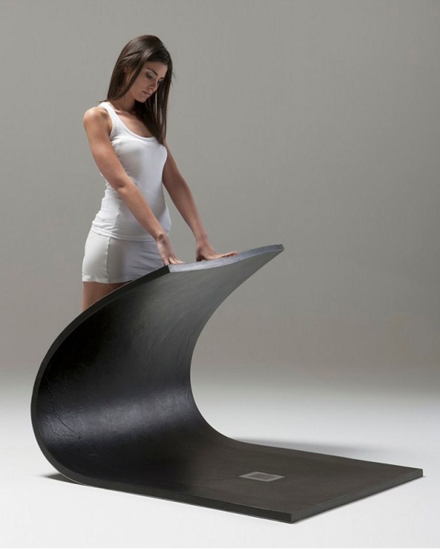 Receveur De Douche Souple Soft Noir 80X80 Cm avec Bac De Douche 80X120