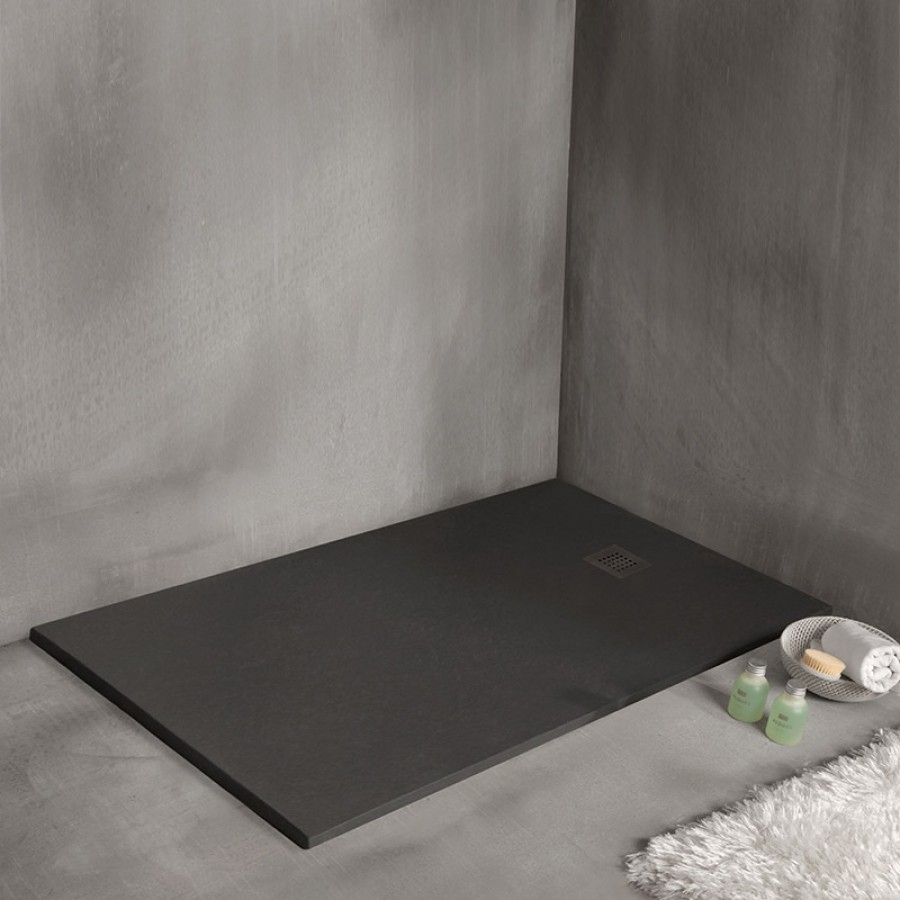 Receveur De Douche Strato Extra Plat, Noir - 130 X 80 Cm destiné Bac À Douche Extra Plat