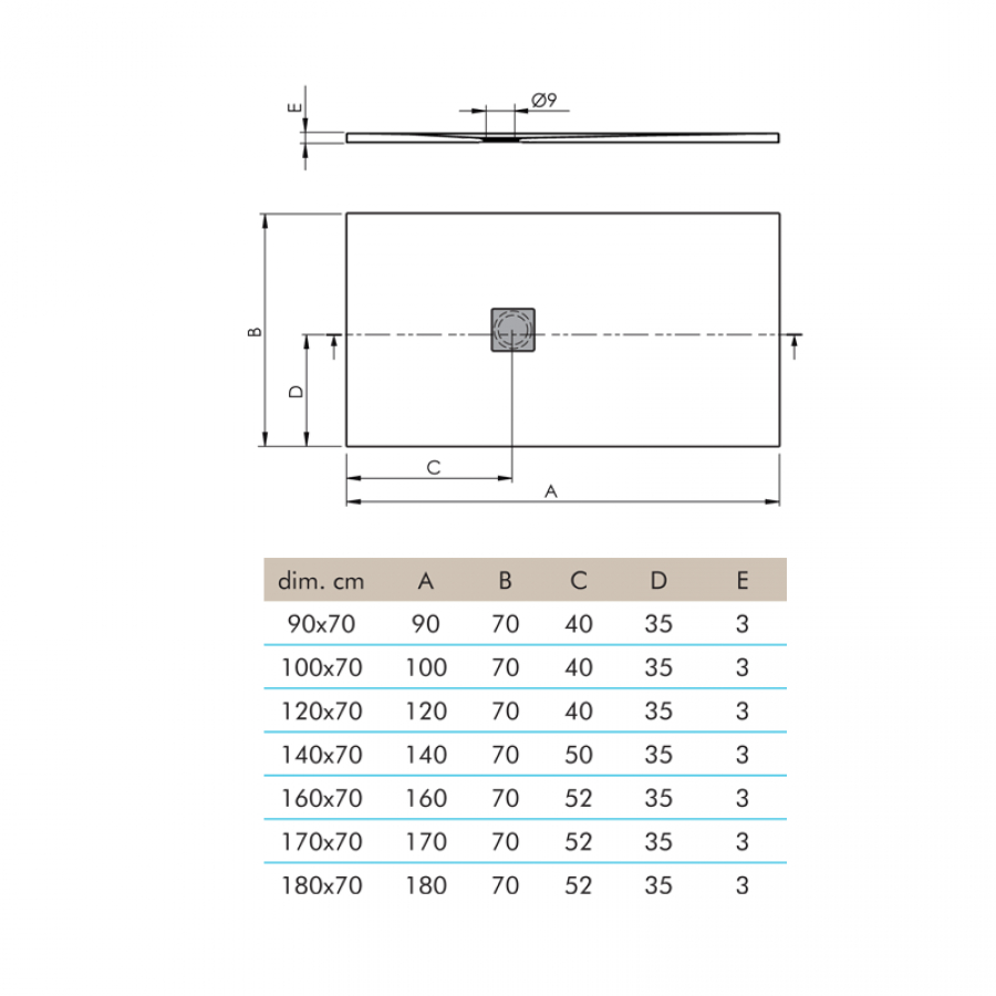 Receveur De Douche Ultra-Léger Logic - 180 X 70 Cm encequiconcerne Douche À L Italienne Dimension