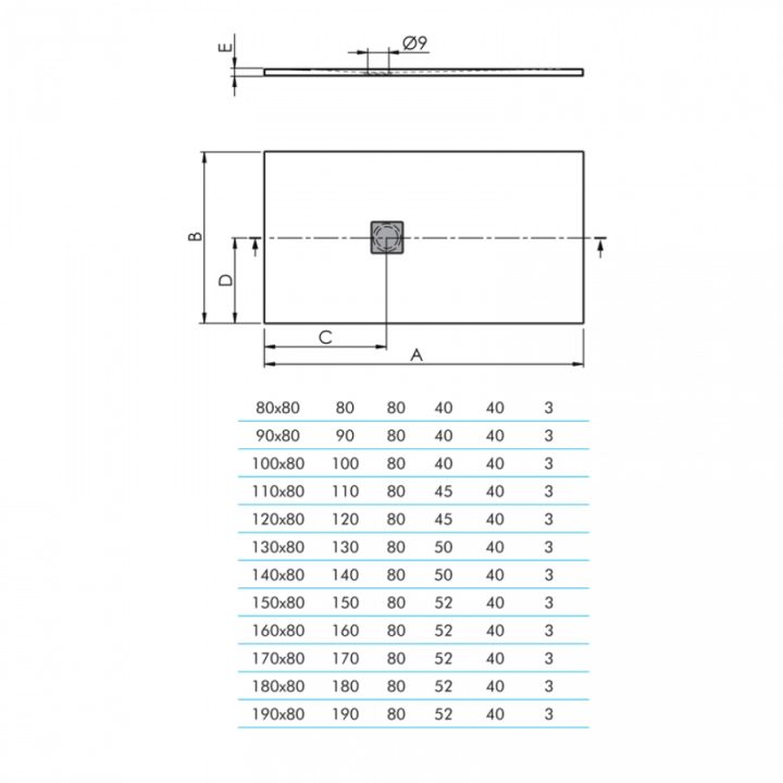 Receveur De Douche Ultra-Léger Logic – 80 X 80 Cm à Bac De Douche 80X80