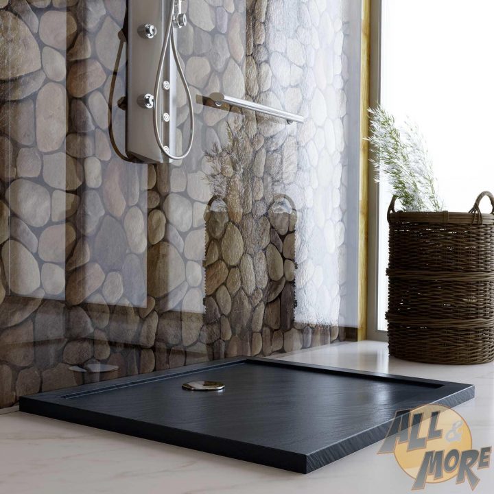 Receveur Plateau Bac Douche 90X120 Cm Anthracite Pierre concernant Receveur Douche 90X120