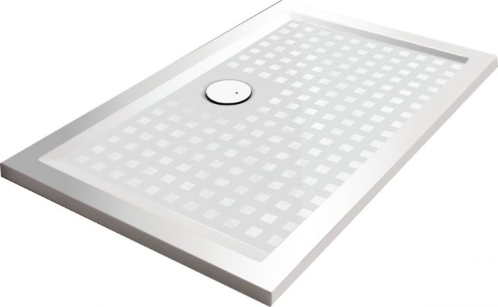 Receveur Rectangulaire Space Minéral 90 X 140 Blanc Antidérapant Réf.  L12Sm3R1914Ad dedans Receveur De Douche 90X140
