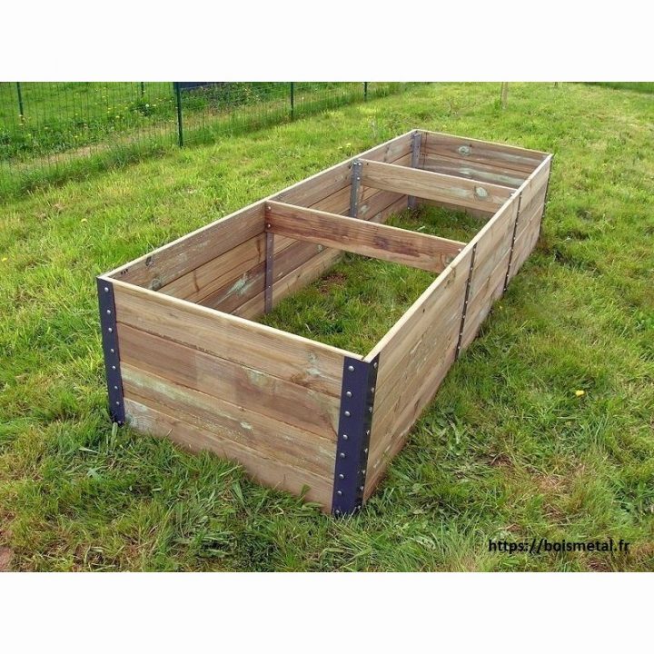 Rectangle De Potager Gris 7016, 300 X 100 X 60Cm tout Carré De Jardin En Bois