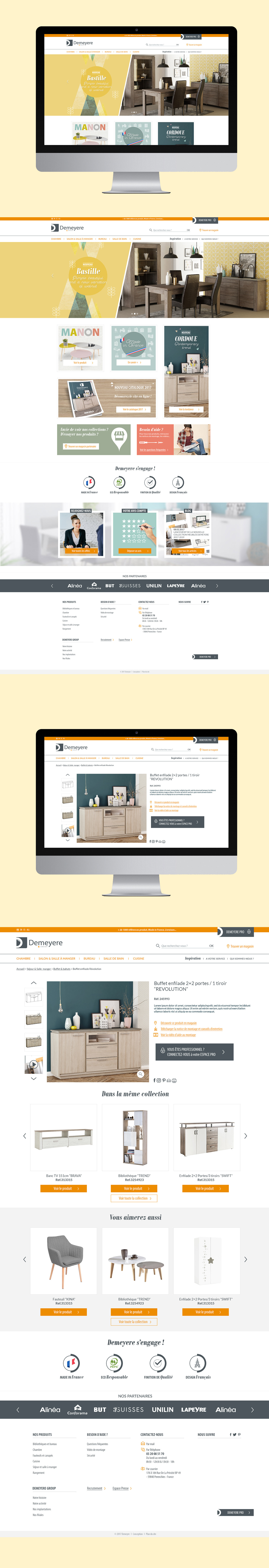 Refonte Du Site Particulier - Demeyere Meuble On Behance pour Meuble Demeyere