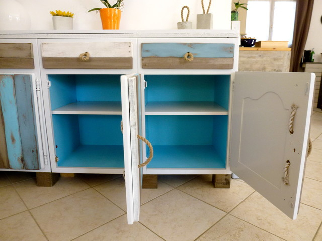 Relooking Buffet Bord De Mer – Bord De Mer – Salle À concernant Relooking Meuble Montpellier