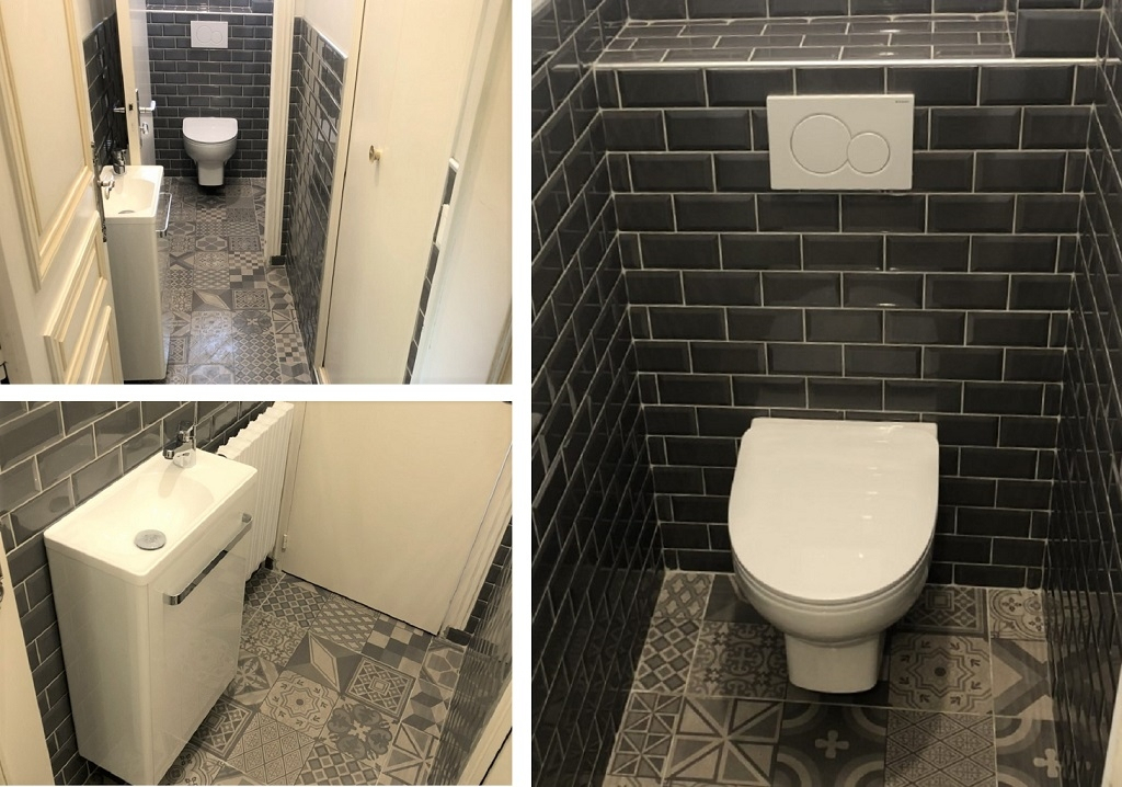 Remplacement D'Un Wc Avec Realisation Faience Et Carrelage intérieur Faience Wc