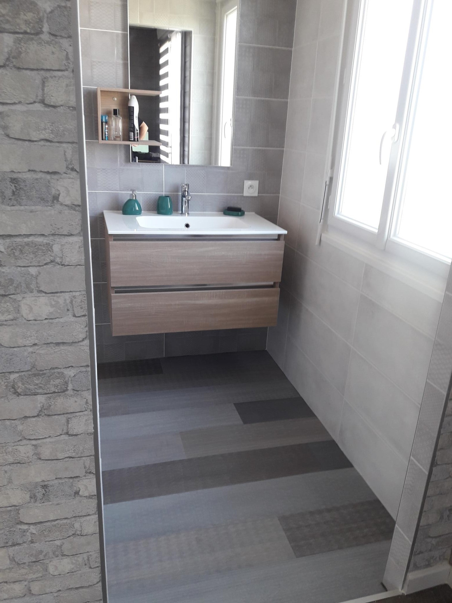 Rénovation Sdb (Carrelage, Sol, Sanitaires) Guipavas pour Rénover Carrelage Salle De Bain