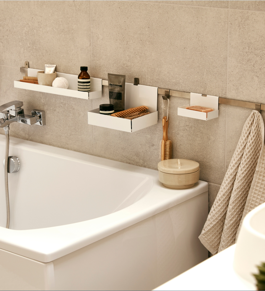 Résistants Et Modulables, Les Accessoires De Amantea Vous intérieur Accessoires Salle De Bain Castorama
