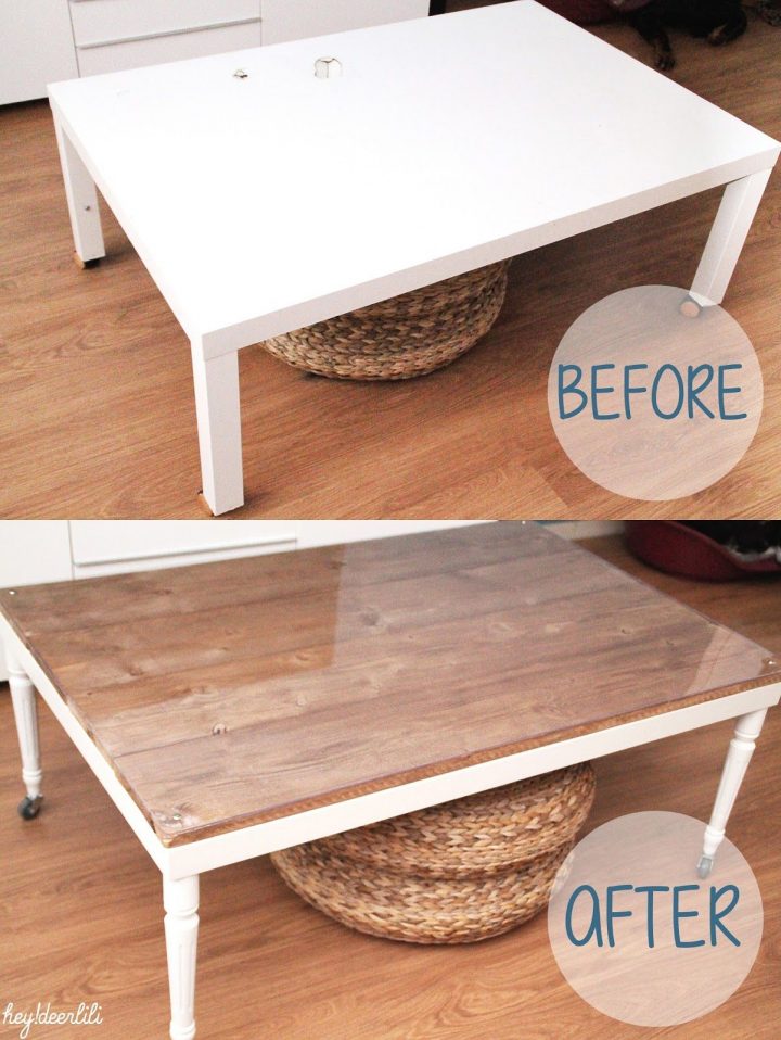 Retaper Un Basique: La Table Basse Ikea | Table Basse Ikea avec Revêtement Adhésif Pour Meuble Ikea