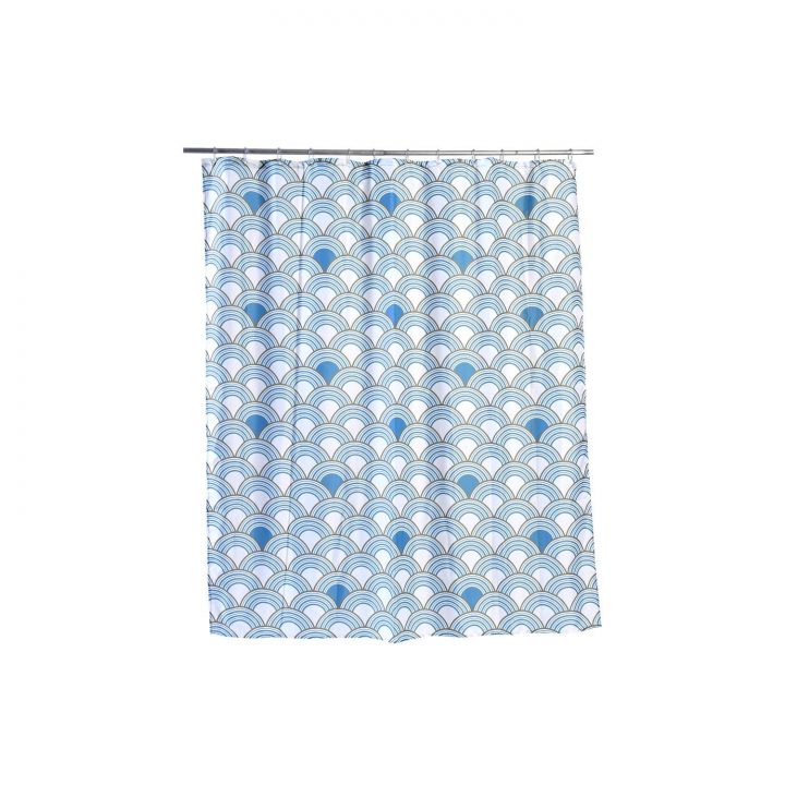 Rideau De Douche En Textile Bleu 180X200 Cm Kimono Sensea concernant Rideau De Douche Leroy Merlin