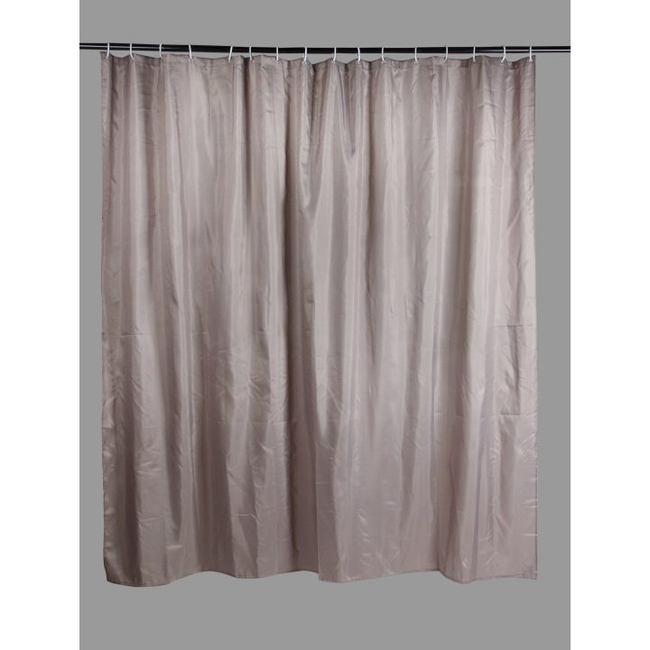 Rideau De Douche En Textile Brun Taupe 240X200 Cm Lily Sensea destiné Rideau De Douche Leroy Merlin