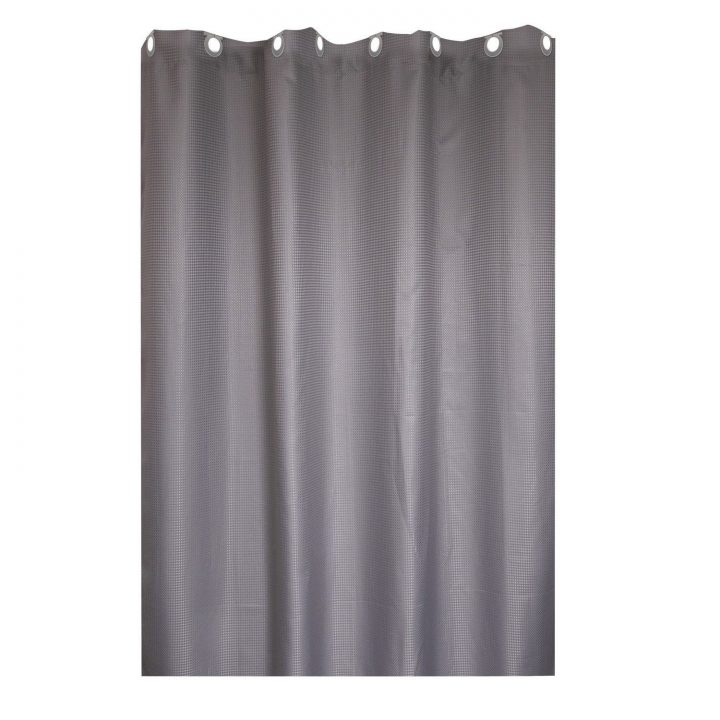 Rideau De Douche En Textile Gris Galet N°3 L.180 X H.200 Cm destiné Rideau De Douche Leroy Merlin