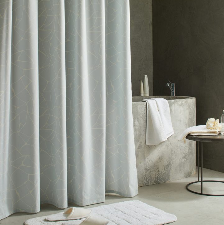 Rideau De Douche Salina Bleu Madura encequiconcerne Rideau De Douche 120X200