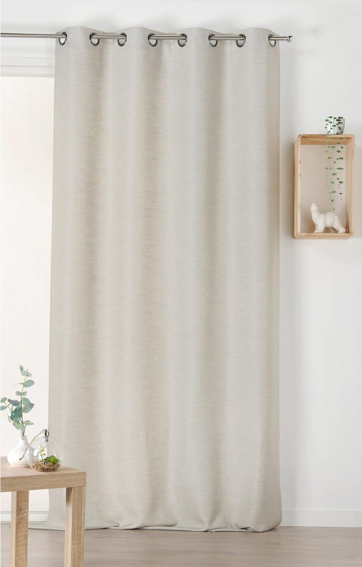 Rideau, Dépolluant, Dépolluant, Gris, L.135 X H.240 Cm pour Rideau De Douche Leroy Merlin