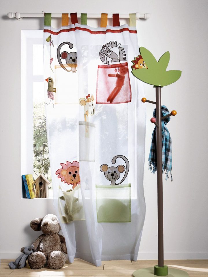 #Rideau Organdi Animaux Thème L'As-Tu Vu ?, #Chambre Bébé encequiconcerne Rideau Occultant Chambre Bébé