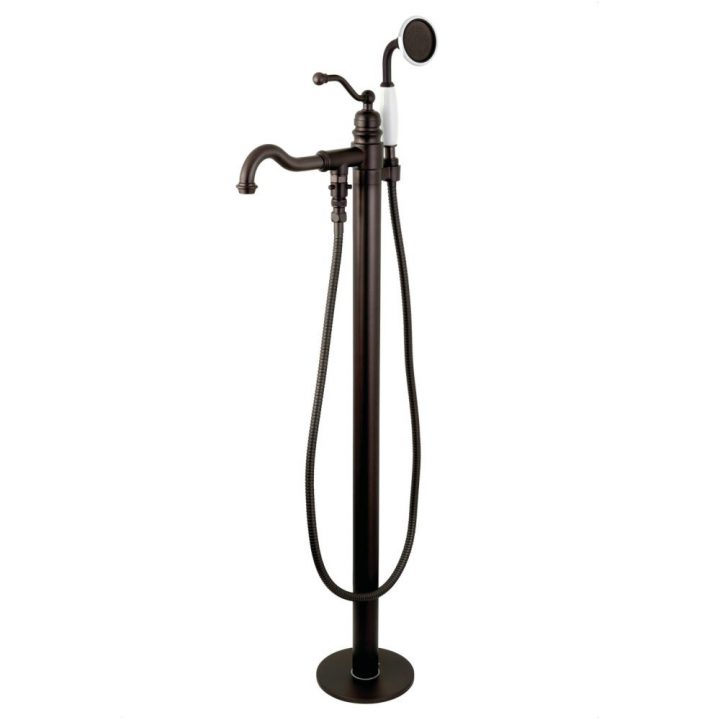 Robinet Autoportant Pour Baignoire À Levier Unique Avec Douche À Main De  Style Anglais, Bronze Huilé tout Robinet En Anglais