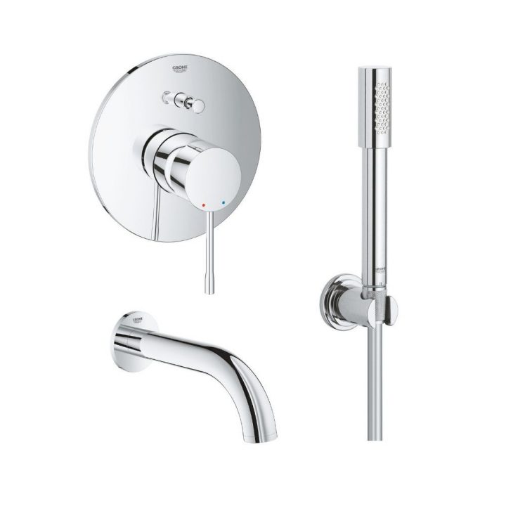 Robinet Bain Encastrable Grohe Essence serapportantà Mitigeur Douche Double Sortie