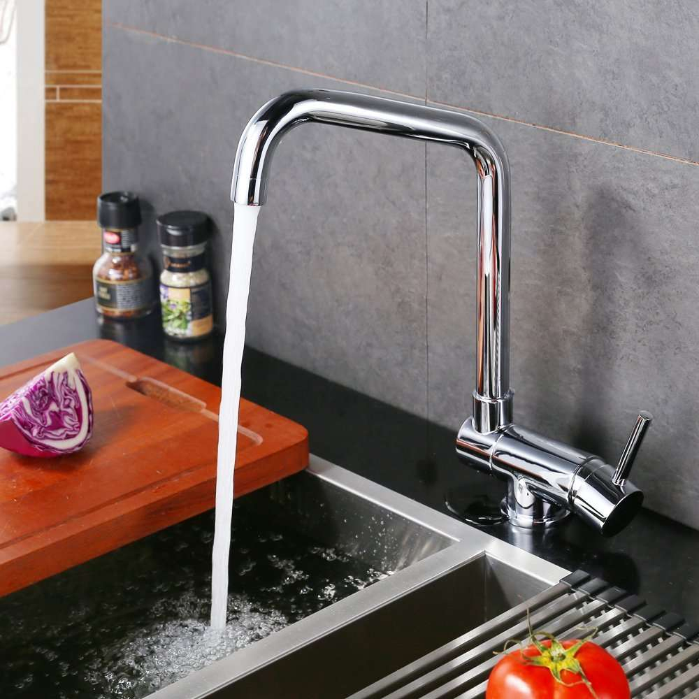 Robinet De Cuisine Mitigeur Sous Fenêtre Pliable Rabattable Bec Rotatif  Pivotant Chromé encequiconcerne Robinet Pliable Sous Fenetre